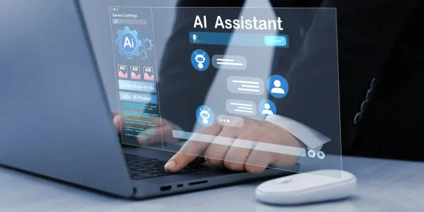 Text being written by an AI assistant